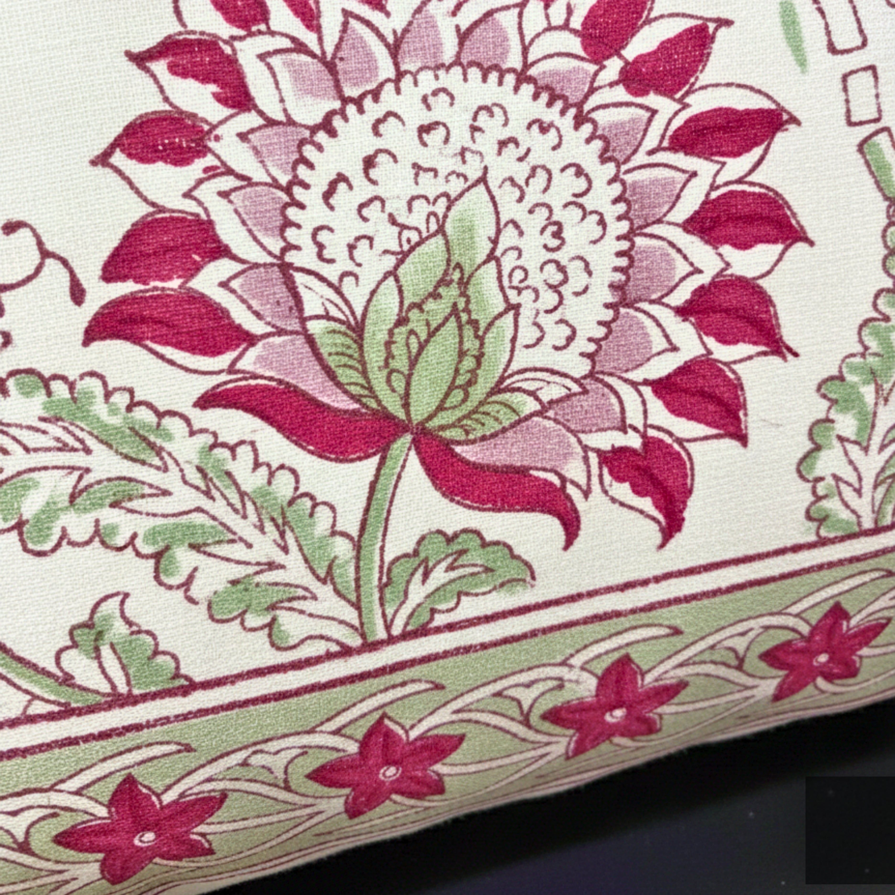 Floral Heritage Border Cushion Cover