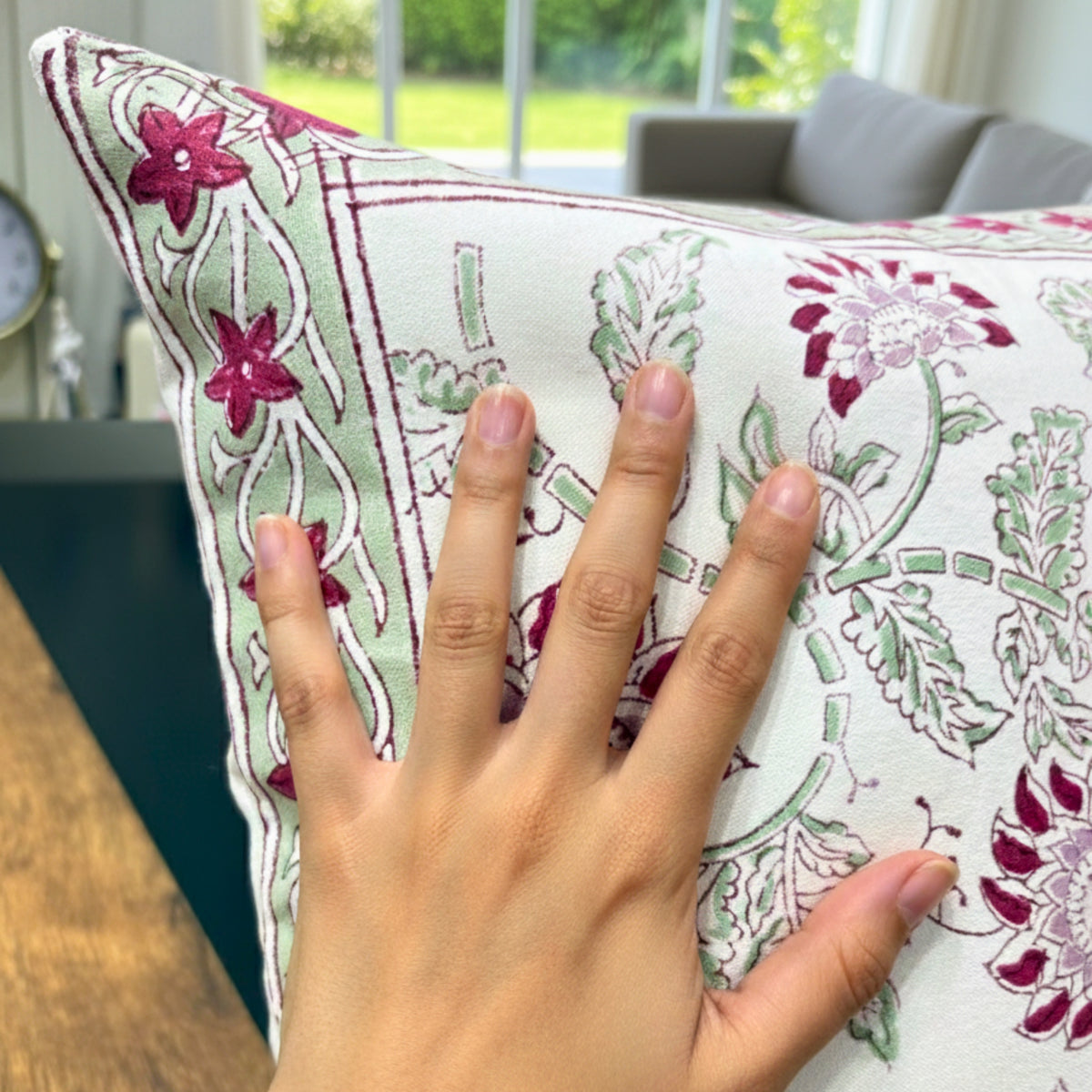 Floral Heritage Border Cushion Cover