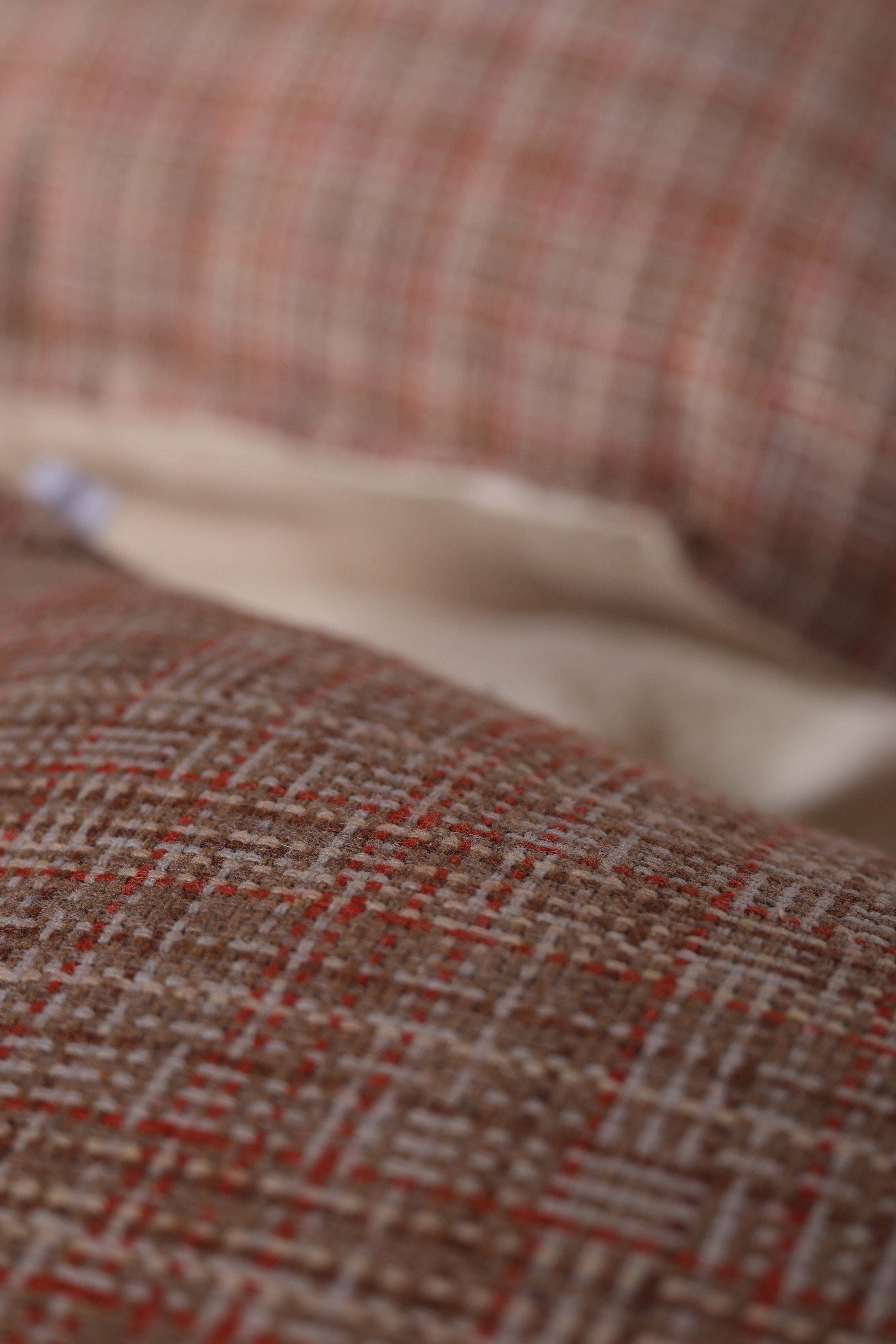 Rustic Woven Plaid Cushion Cover