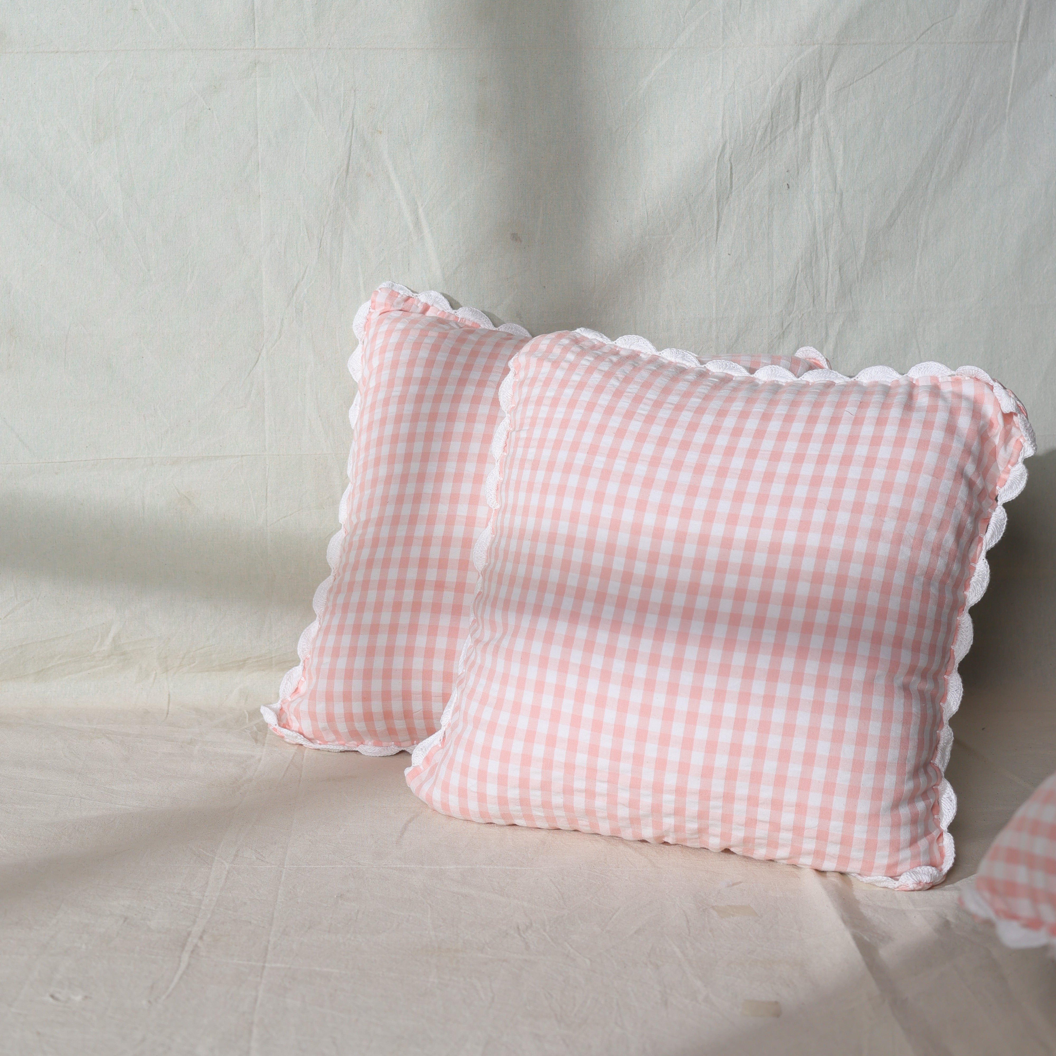 Vintage Hand Woven Crocheted Cushion Case