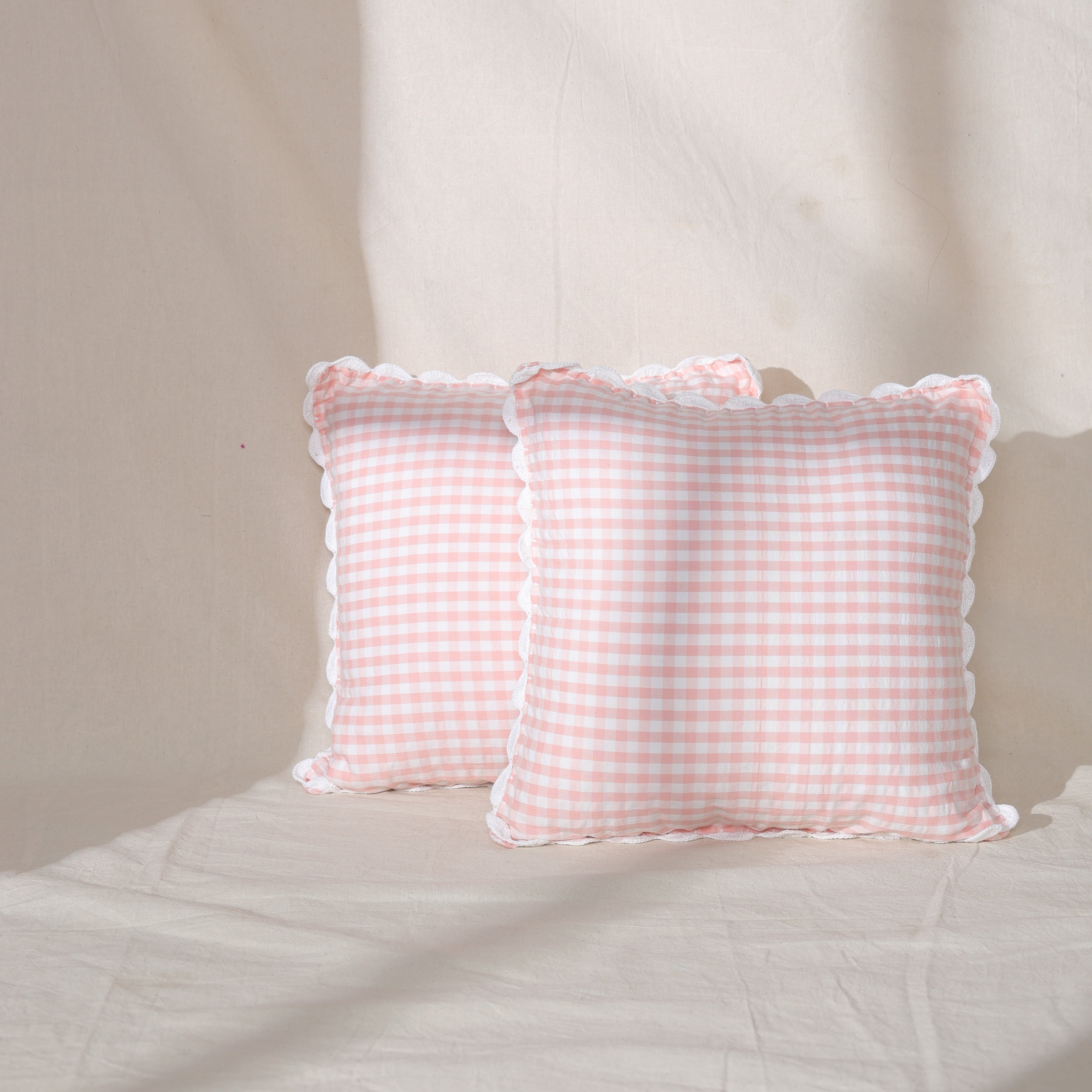 Vintage Hand Woven Crocheted Cushion Case