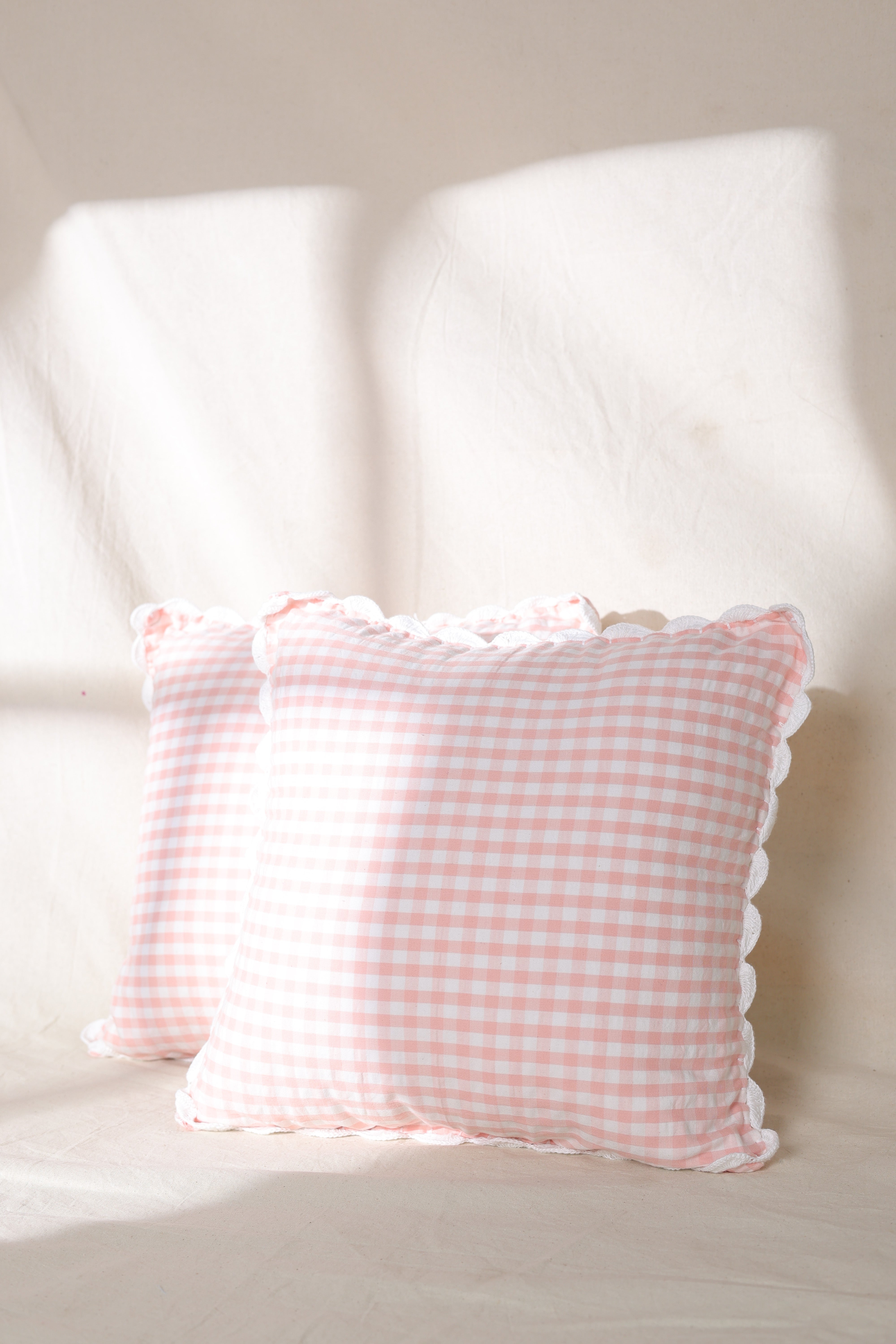 Vintage Hand Woven Crocheted Cushion Case