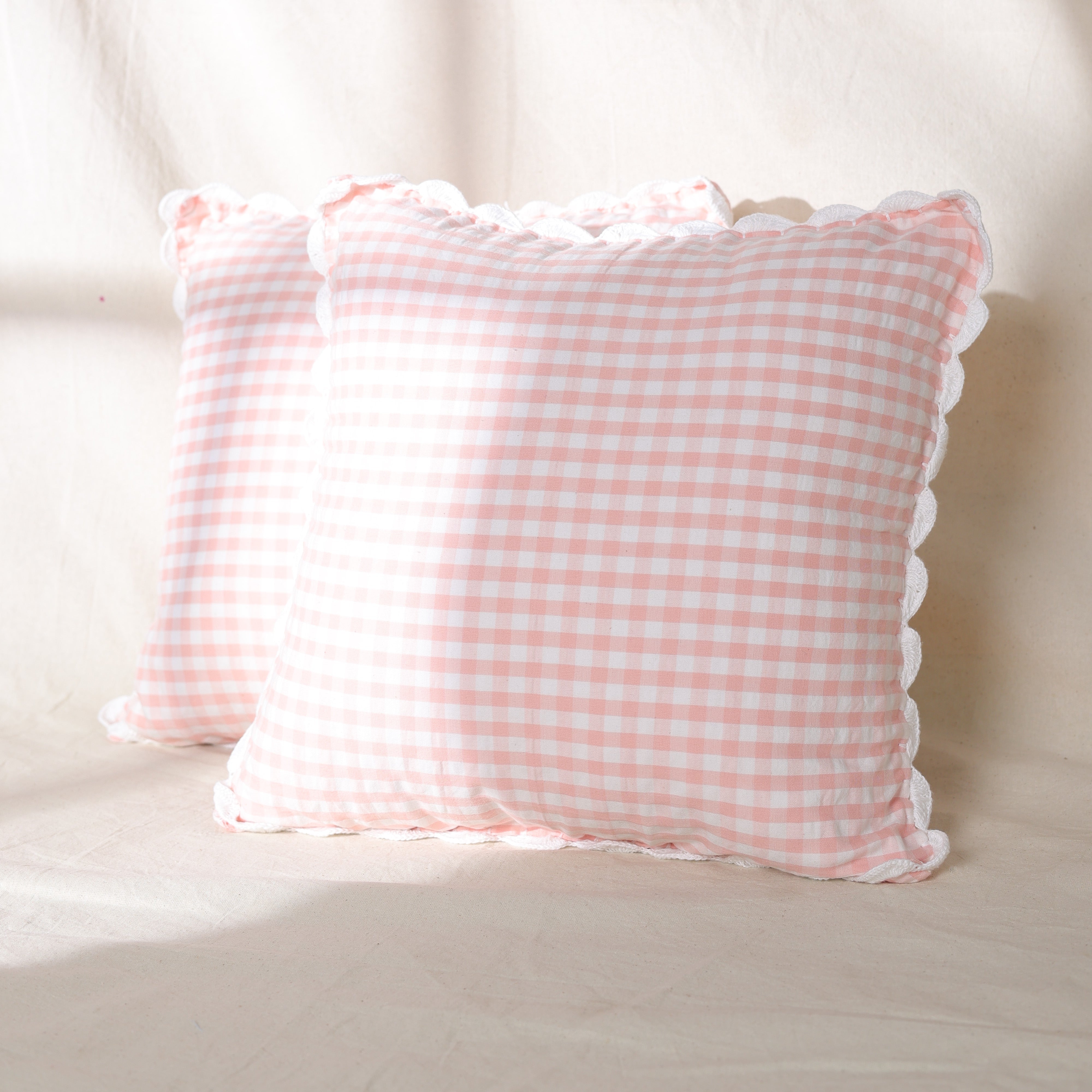 Vintage Hand Woven Crocheted Cushion Case