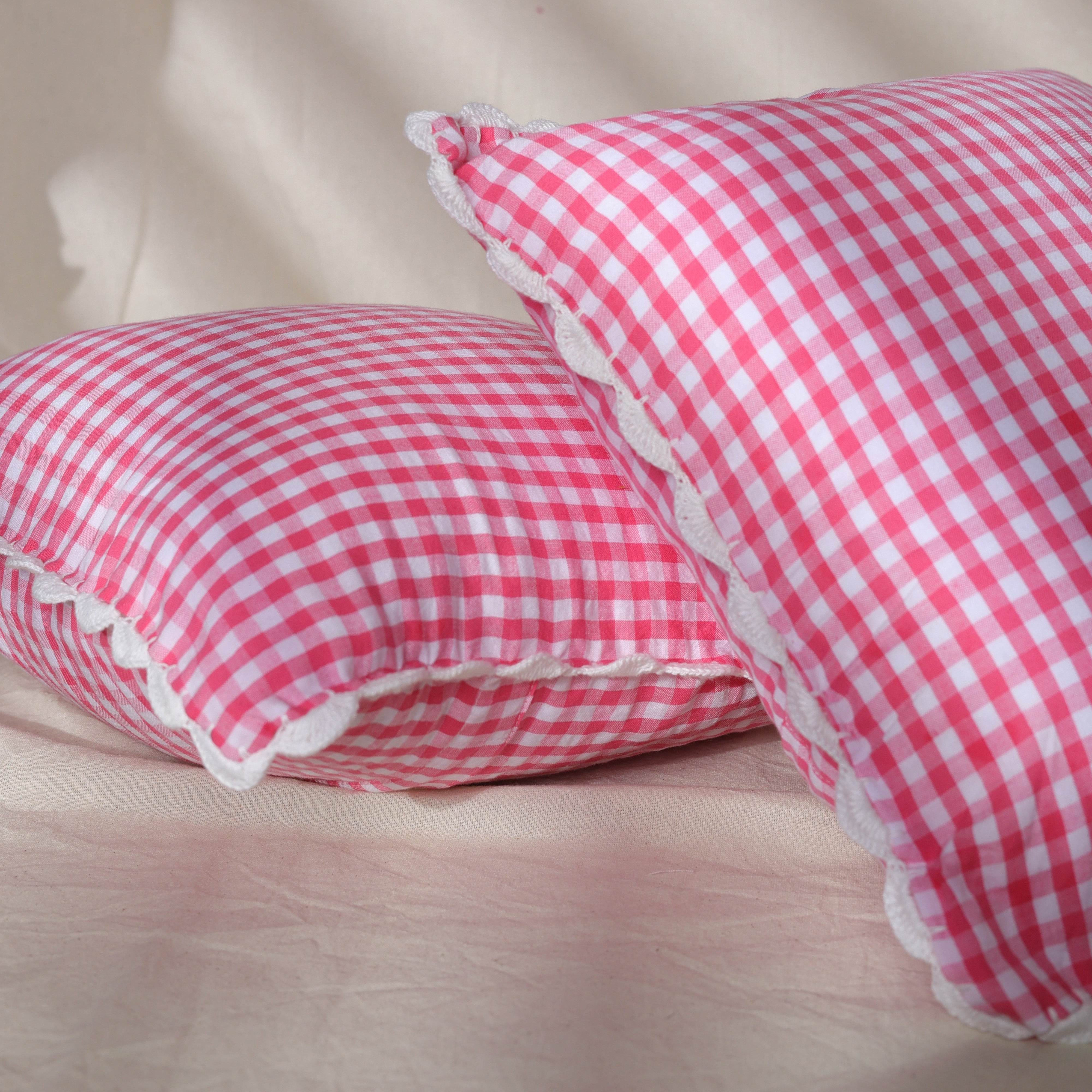 Vintage Hand Woven Crocheted Cushion Case