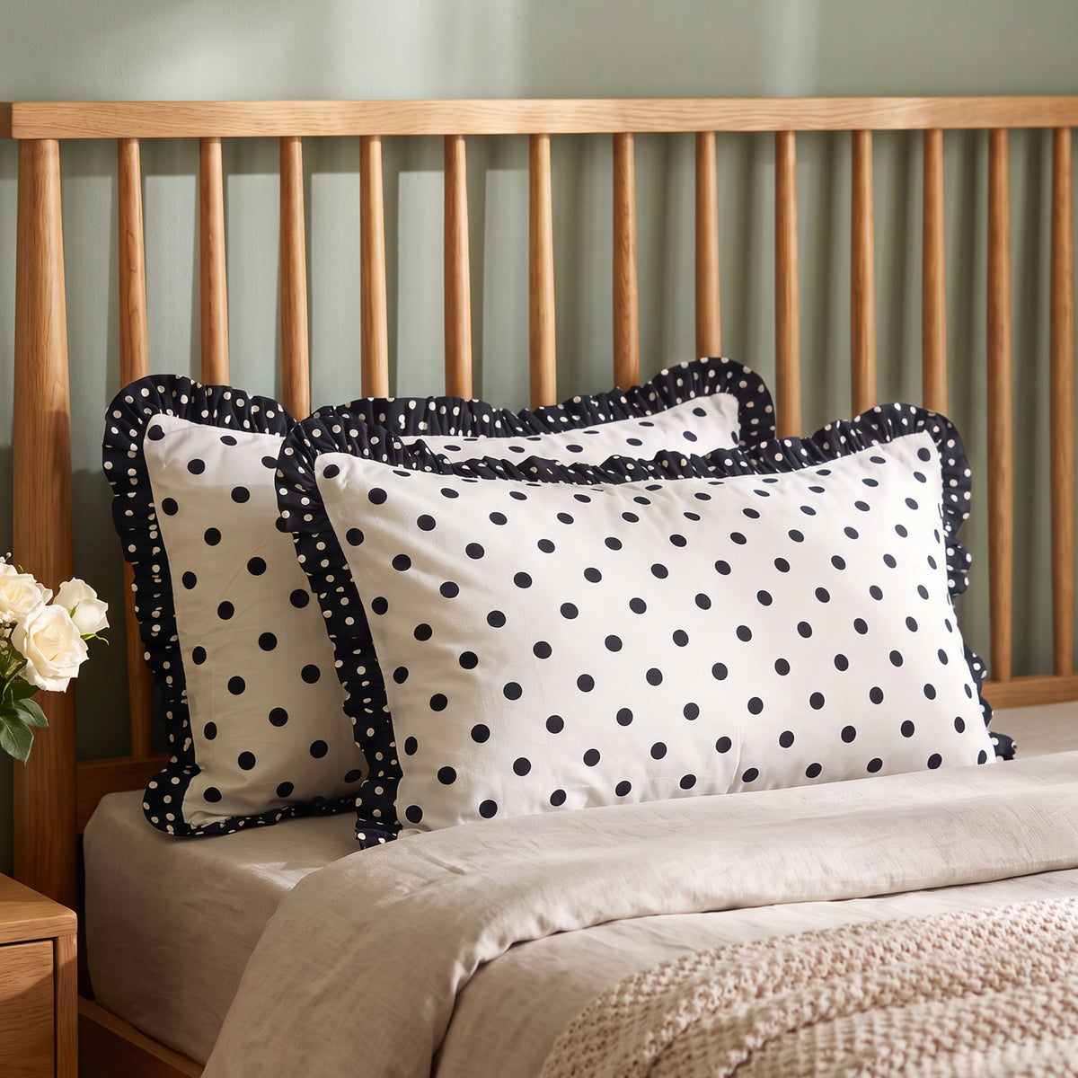 Multicolour Polka Dots 280 TC Cotton Bedsheet