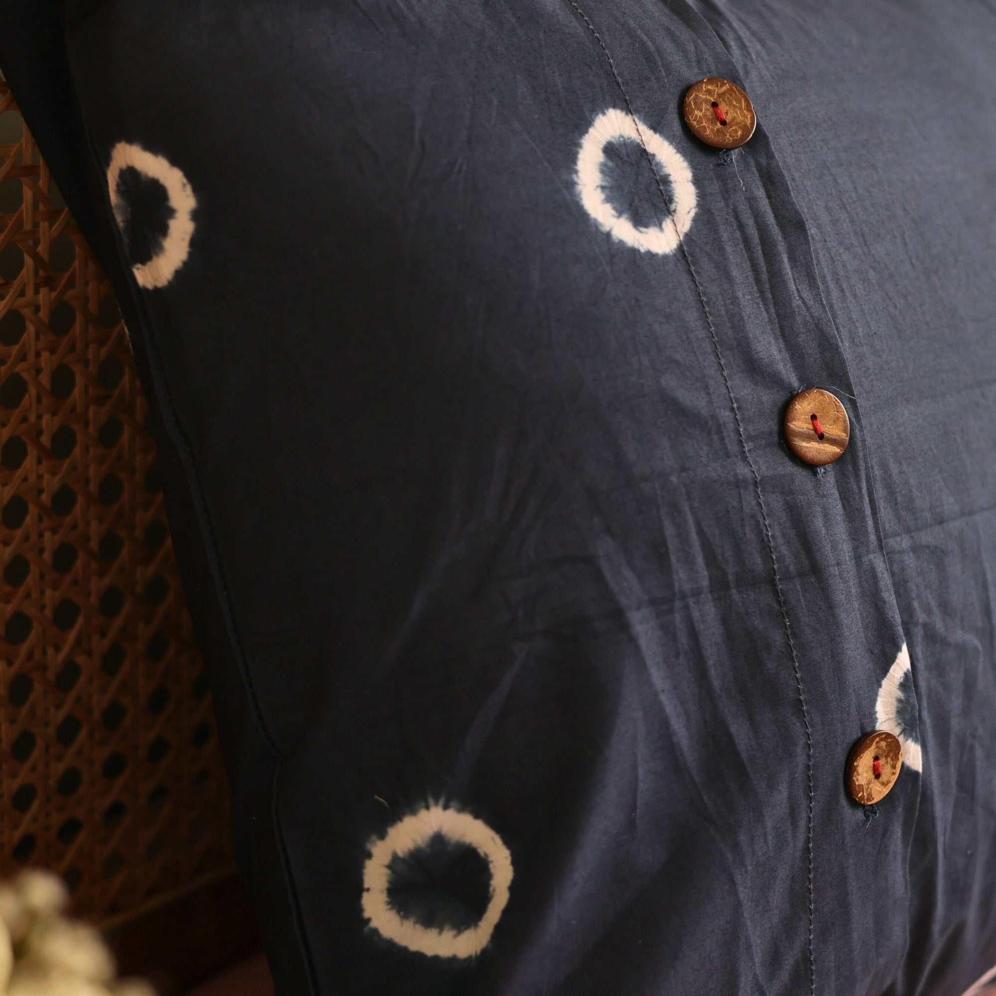 Handcrafted Indigo Shibori Cotton Pillow Covers