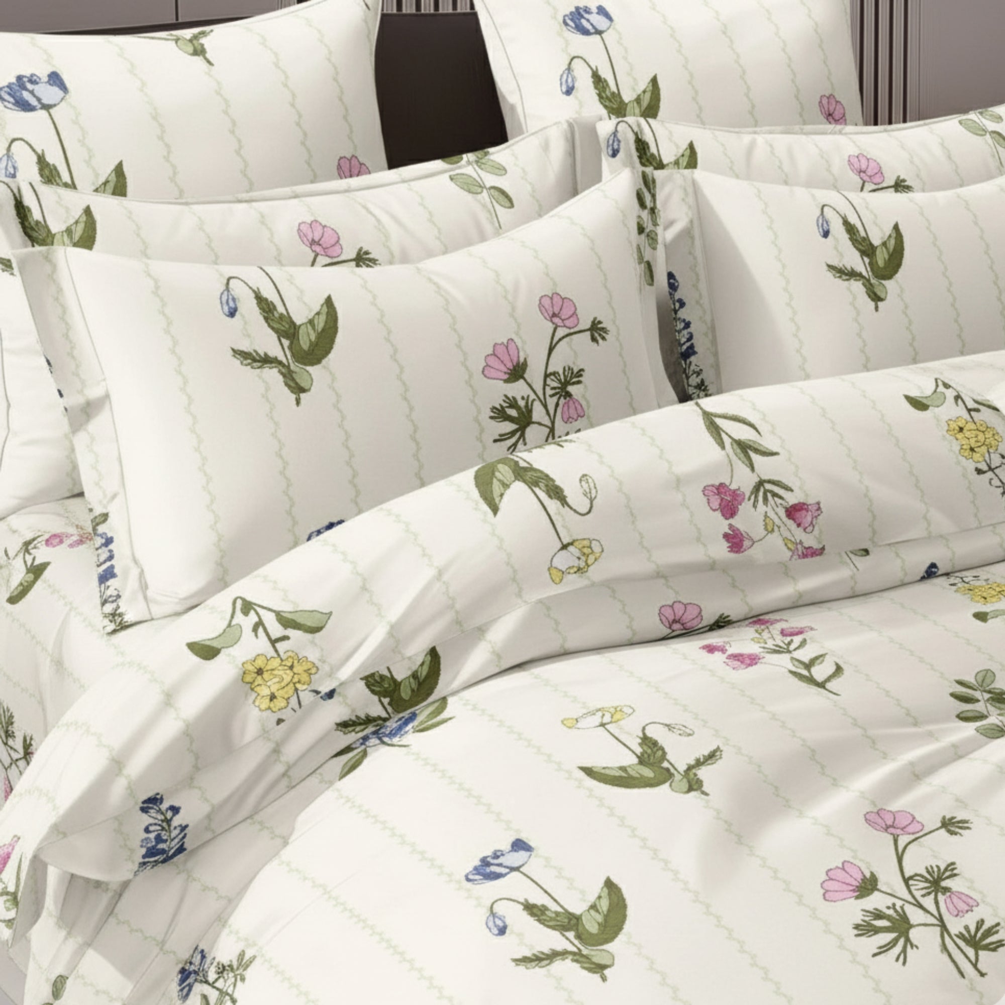 King Size Cotton Bedsheet Multicolor Floral Print, Soft & Breathable Double BedSheet.