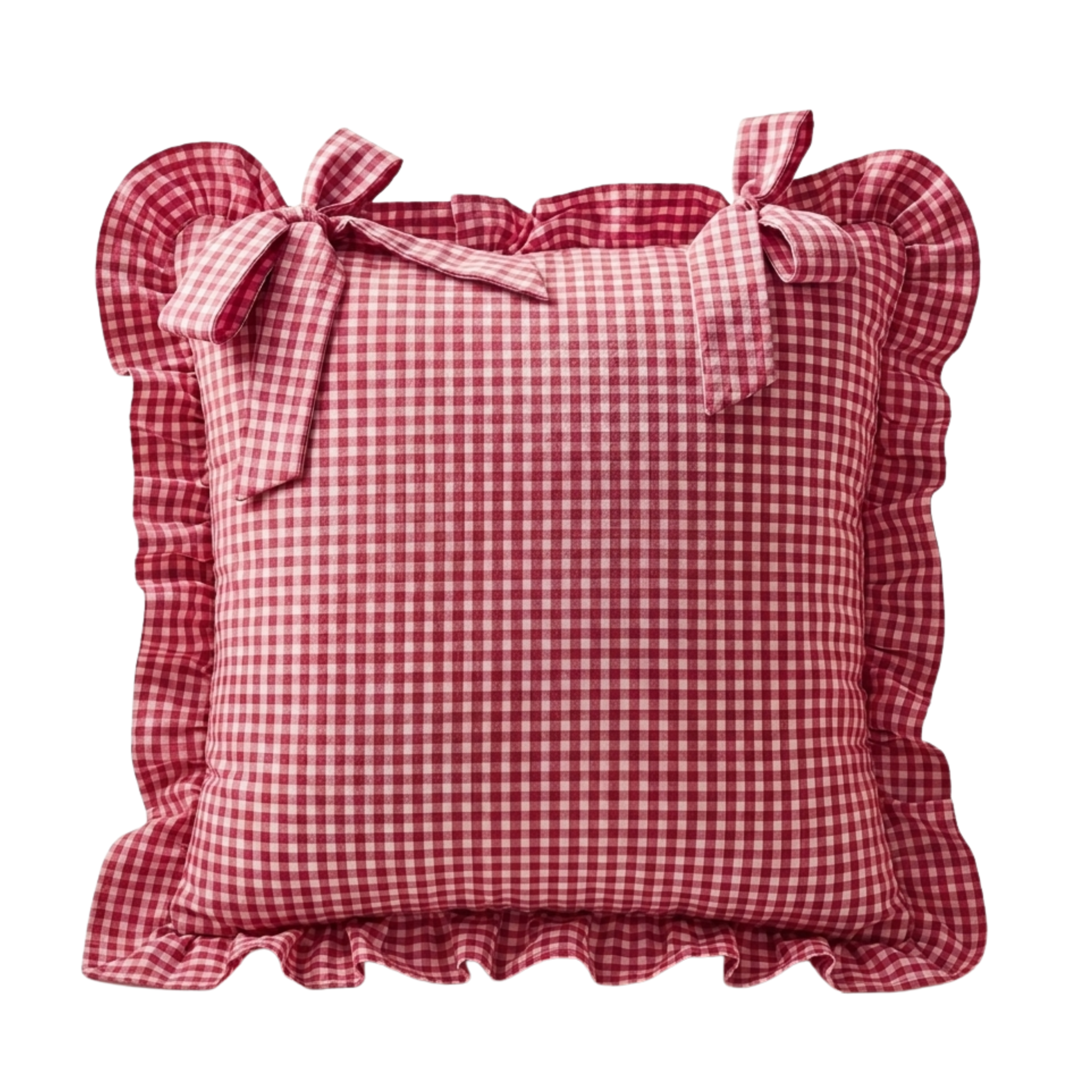 Ghingham Slipcover With Bow Closure