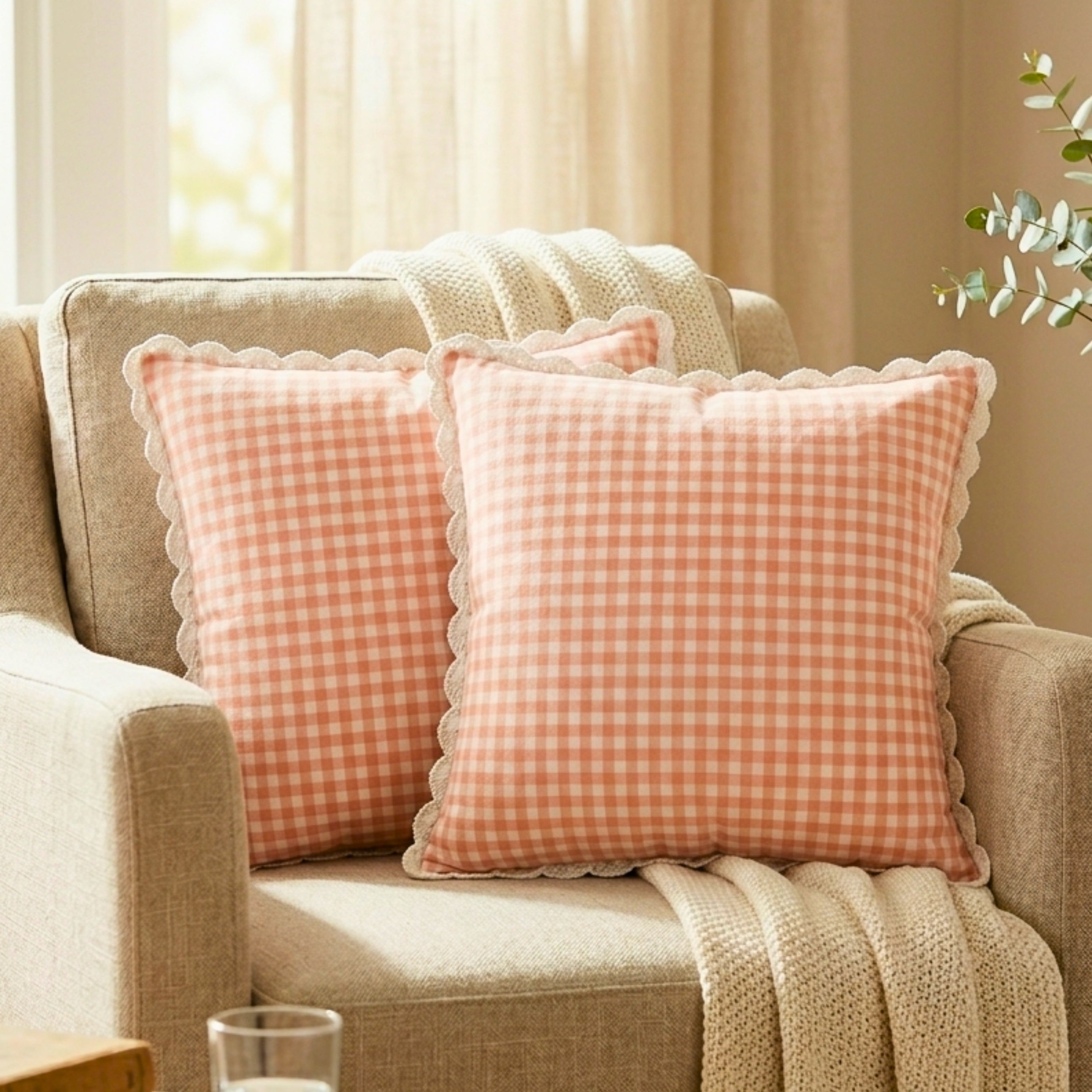 Vintage Hand Woven Crocheted Cushion Case