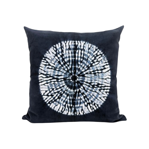 Decorative Blue White Tie-Dye Cushion Cover
