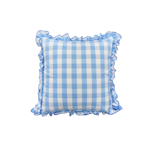 Pastel Blue & White Dobby Check Throw