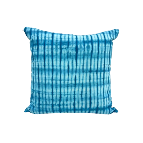Decorative Blue White Tie-Dye Cushion Cover