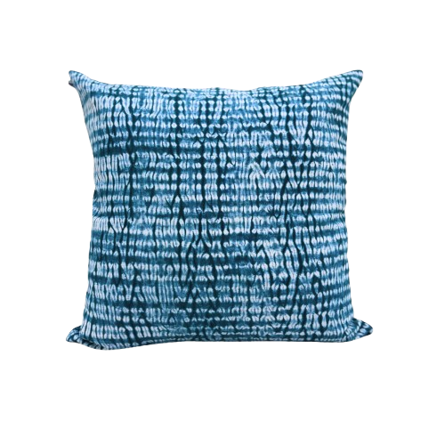 Indigo Shibori Hand-Dyed Cushion Cover