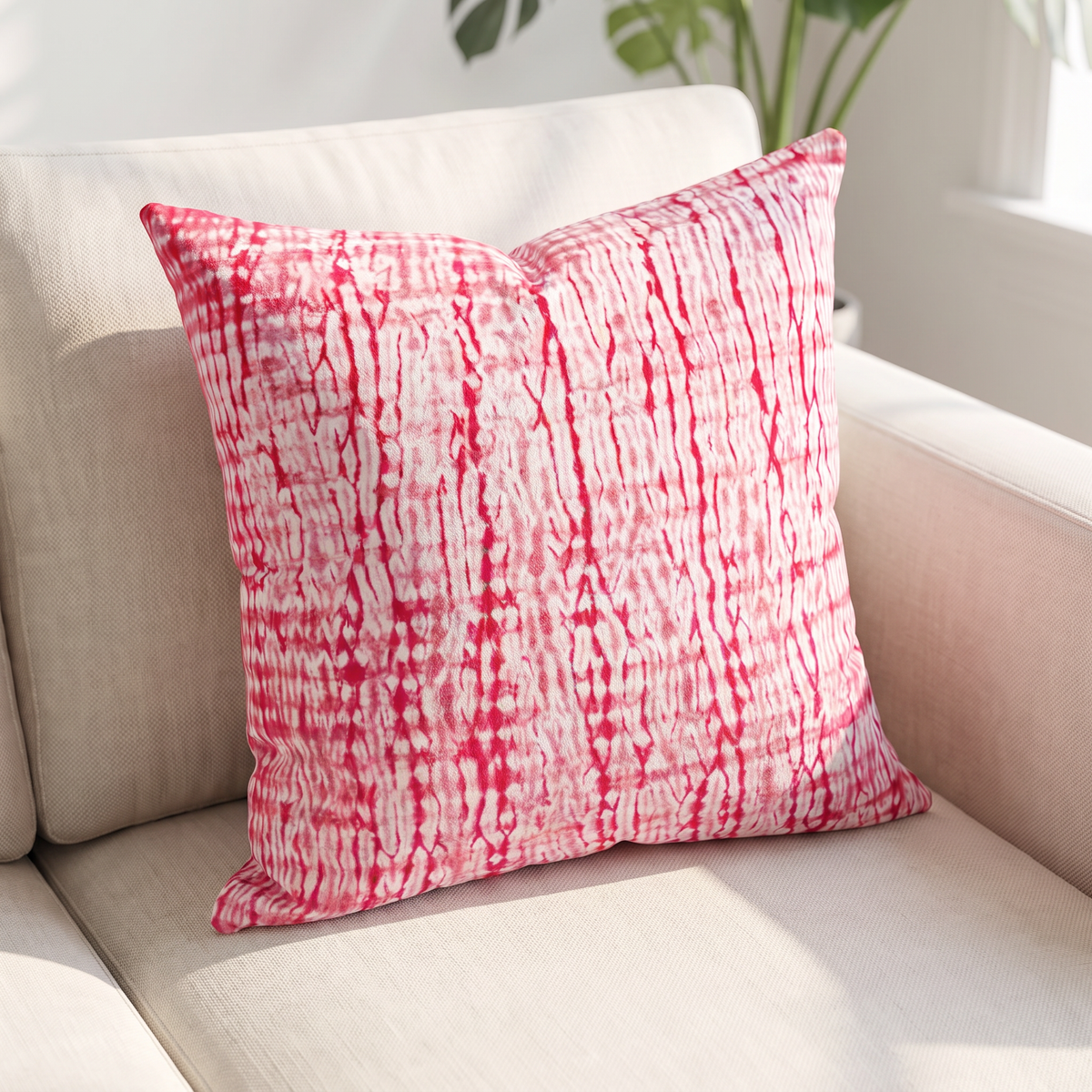Pink Tie-Dye Cotton Slipcover