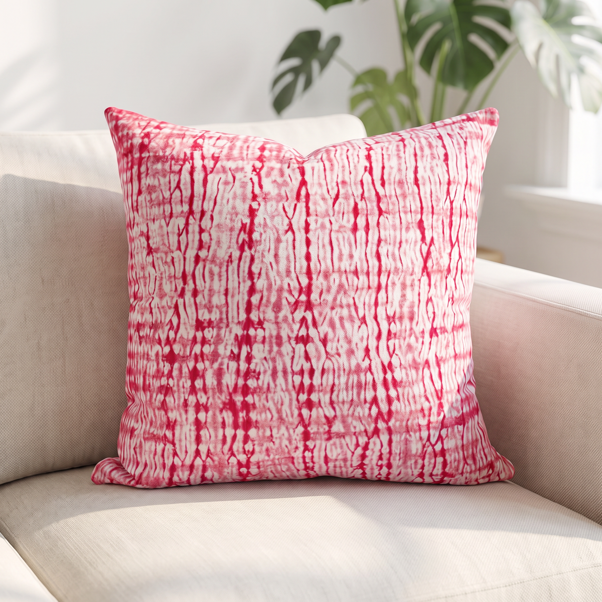 Pink Tie-Dye Cotton Slipcover