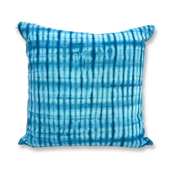 Decorative Blue White Tie-Dye Cushion Cover