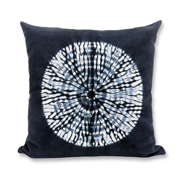 Decorative Blue White Tie-Dye Cushion Cover