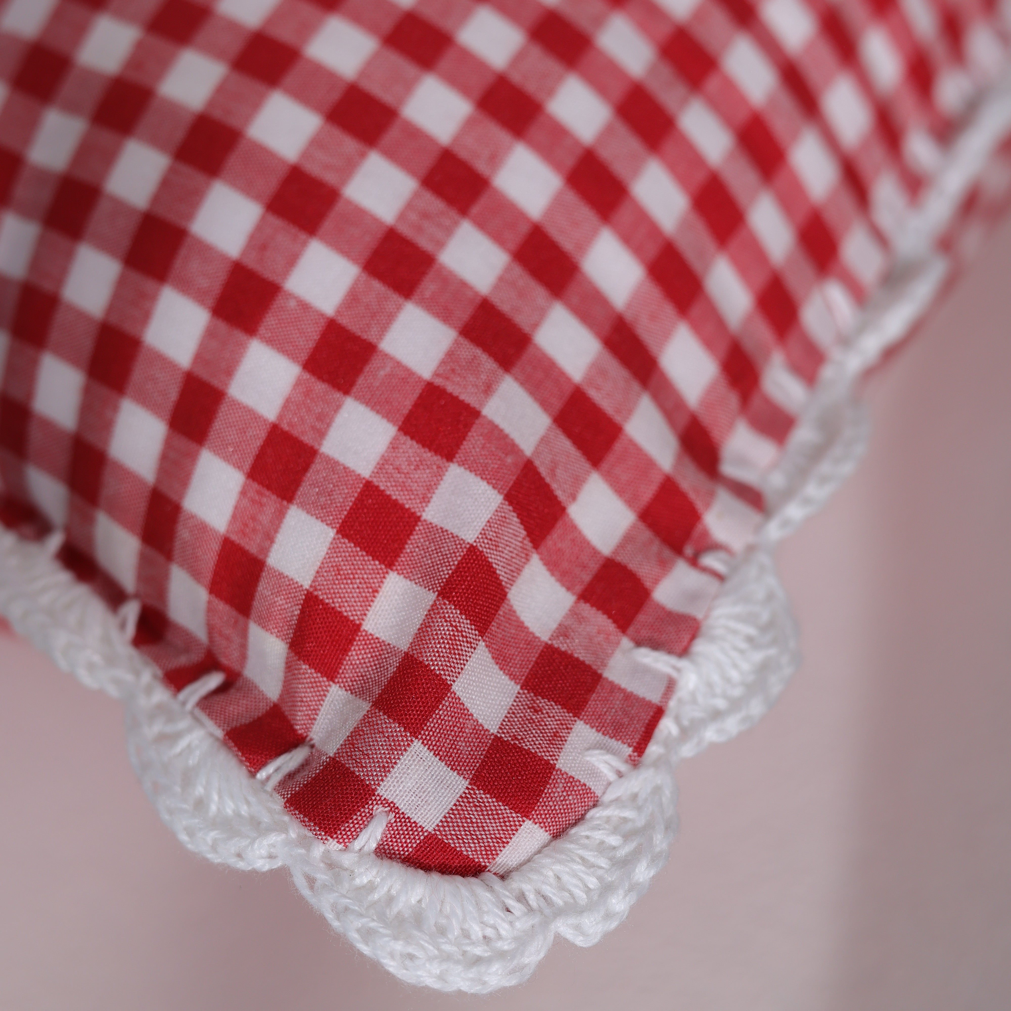 Vintage Hand Woven Crocheted Cushion Case