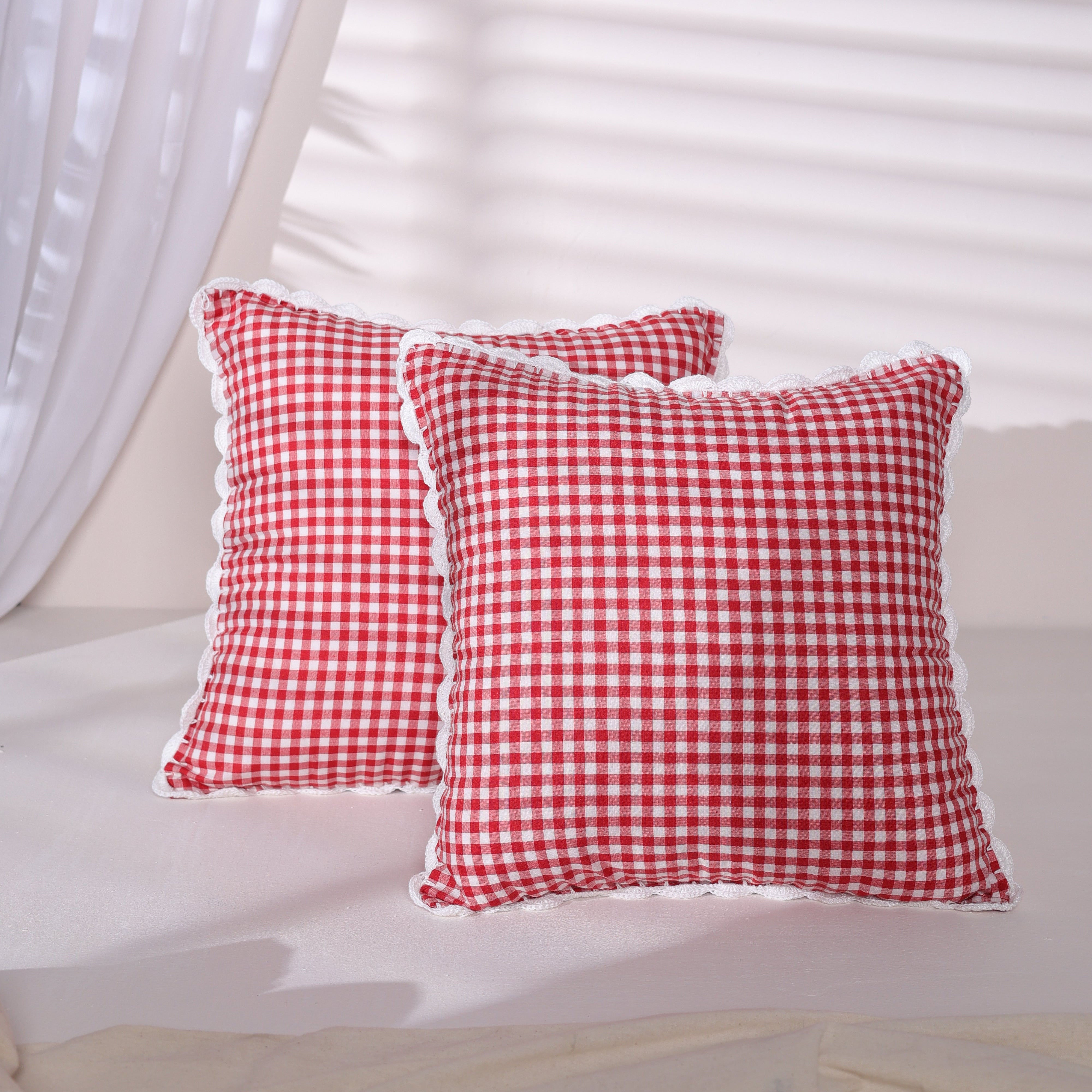 Vintage Hand Woven Crocheted Cushion Case