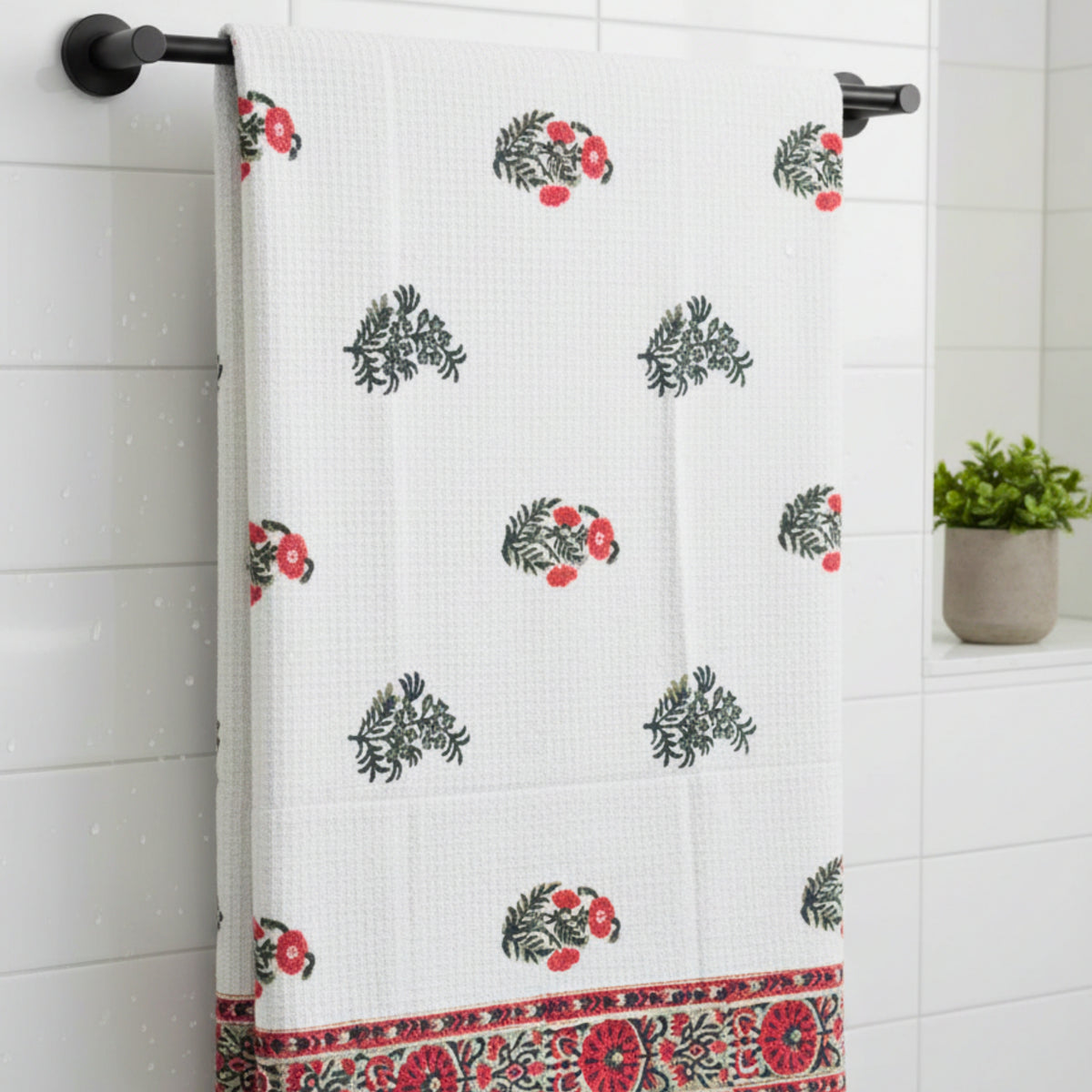 Heritage Floral Cotton Bath Towel