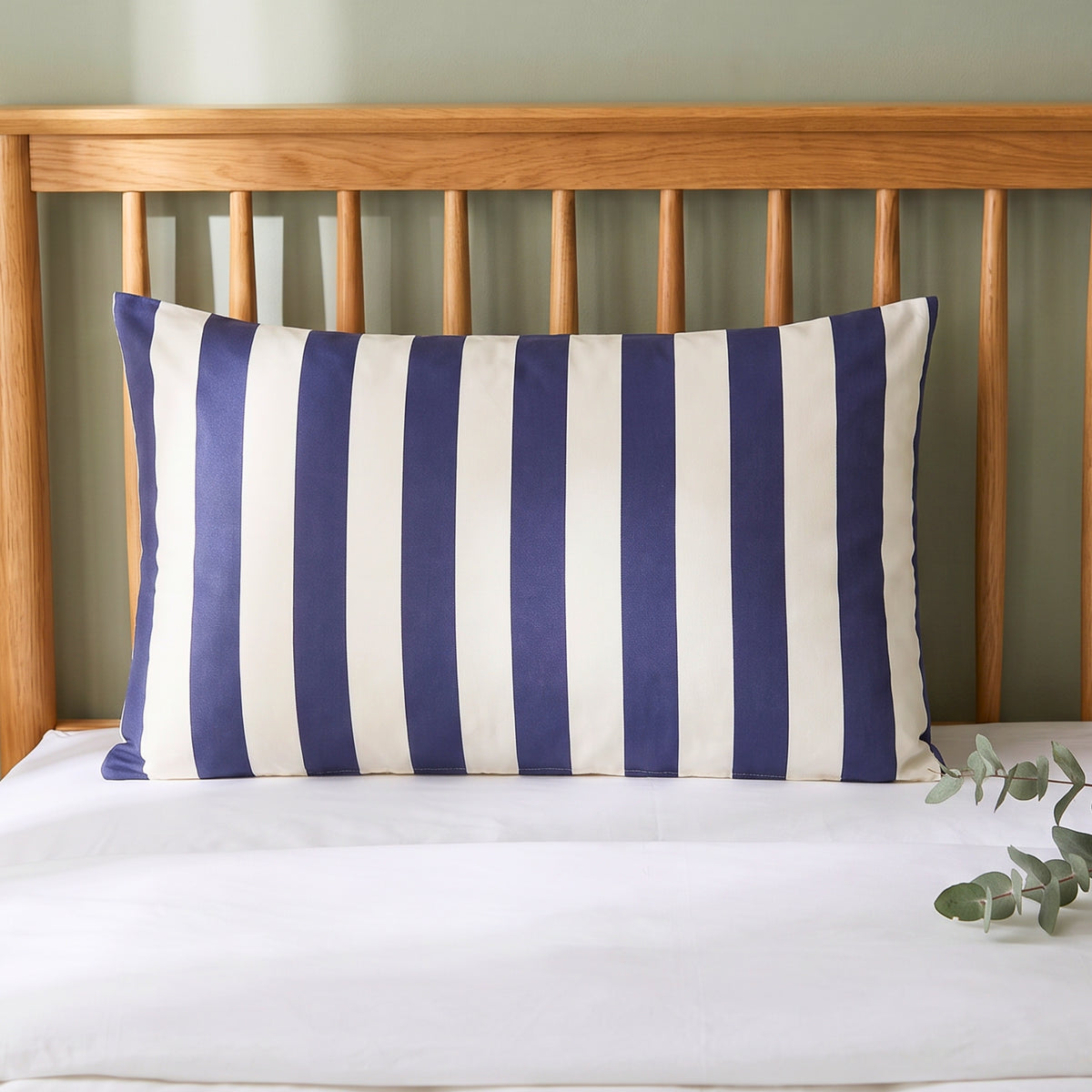 Navy Blue & White Bold Stripe Cotton Pillow Covers Classic Coastal-Inspired Look