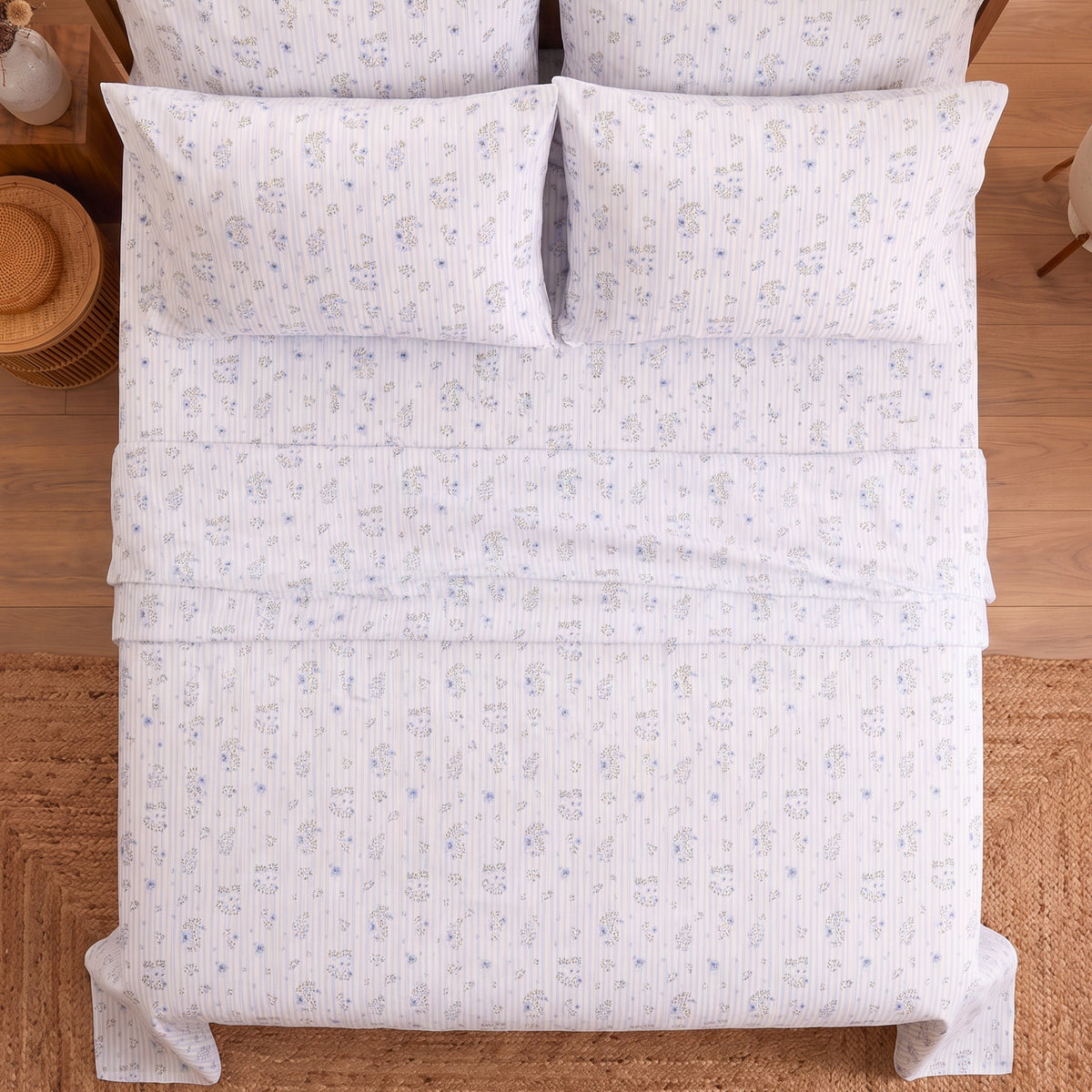 Autumn Petals Bedsheet 300 TC Cotton