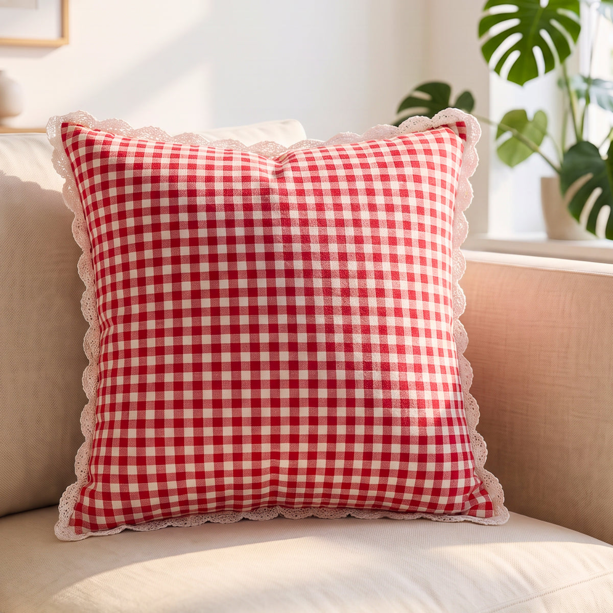 Vintage Hand Woven Crocheted Cushion Case
