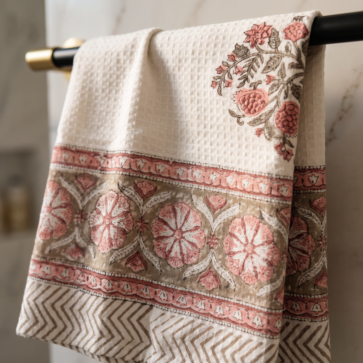 Heritage Floral Cotton Bath Towel