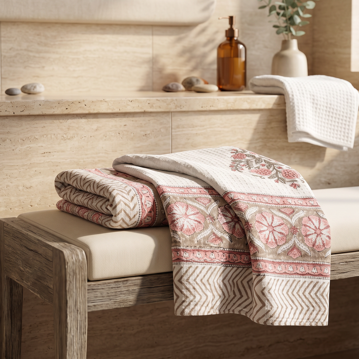 Heritage Floral Cotton Bath Towel