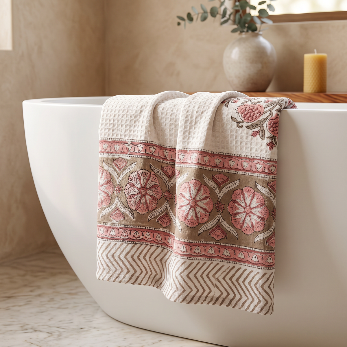 Heritage Floral Cotton Bath Towel
