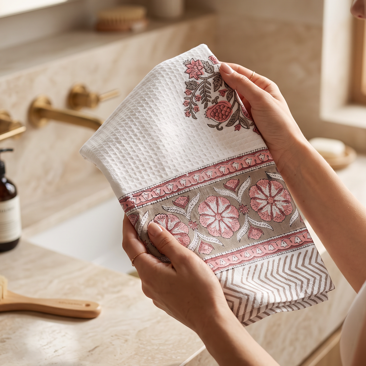 Heritage Floral Cotton Bath Towel