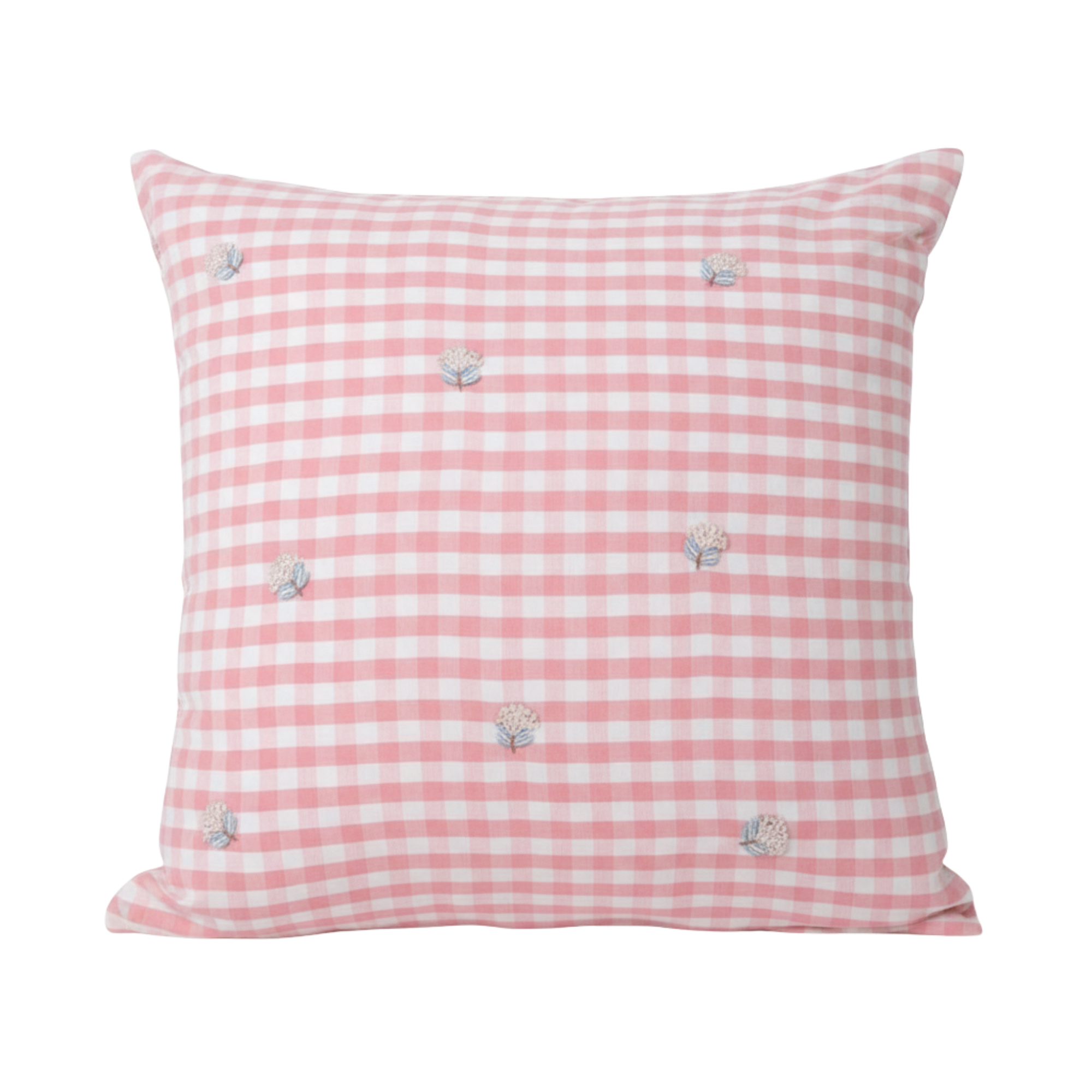 Soft Pastel Blush Ghingham Cushion Cover
