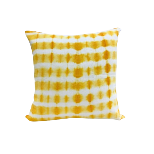 Mustard Yellow Tie-Dye Cushion Cover