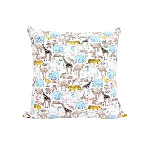 Playful Safari Animal Print Cushion Cover