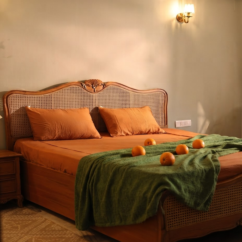 Cinnamon Brown Cotton Flat Sheet | 200 TC