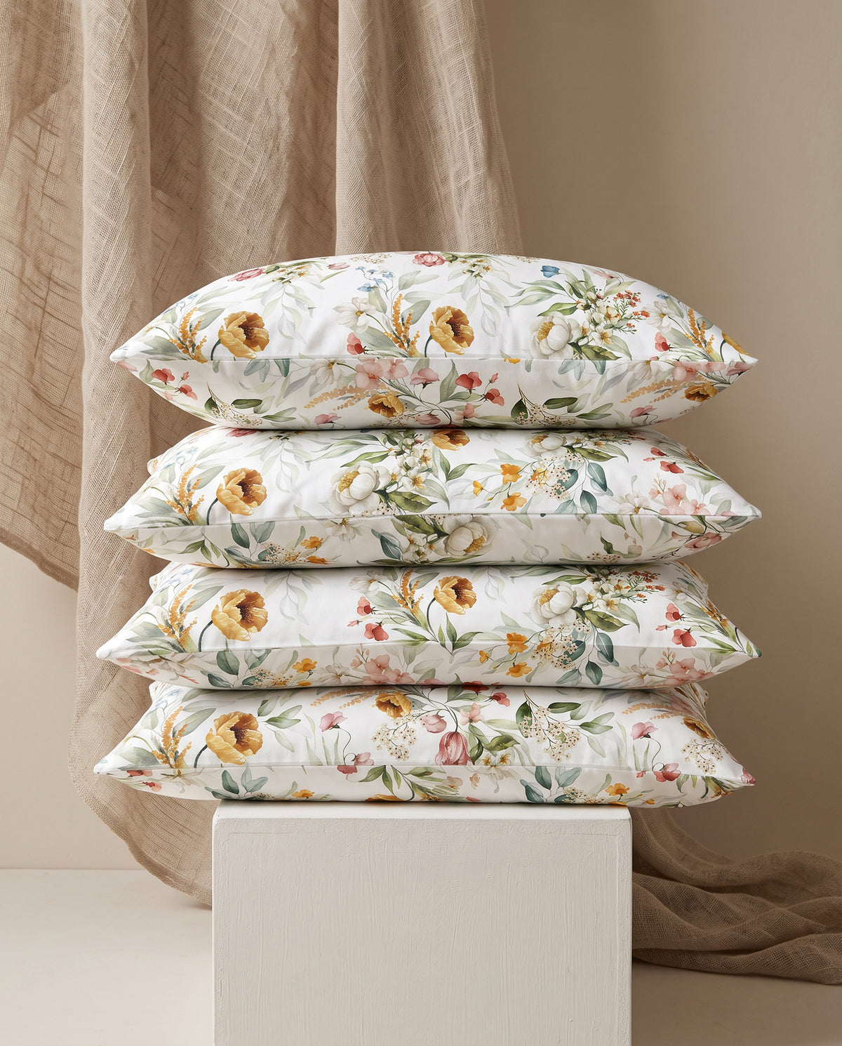Botanical Bloom Floral 300 TC Cotton Bedsheet