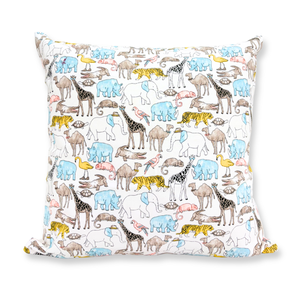 Playful Safari Animal Print Cushion Cover